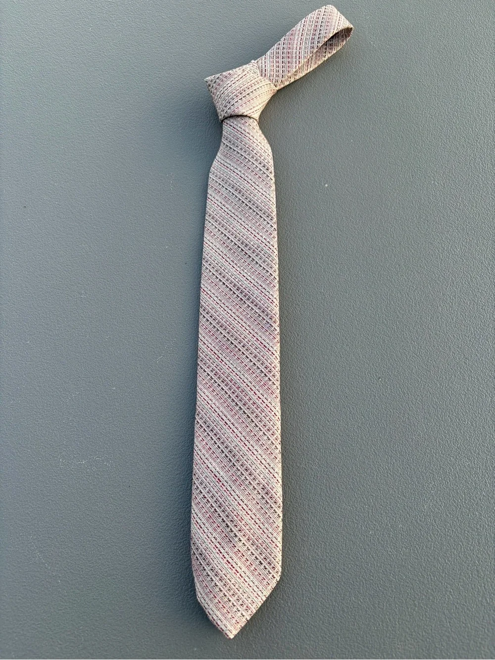Haulinetrigere Men's Woven Pink Pattern Tie